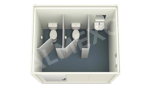 Conteneur Sanitaire 3m HI-FLEX 2 WC  