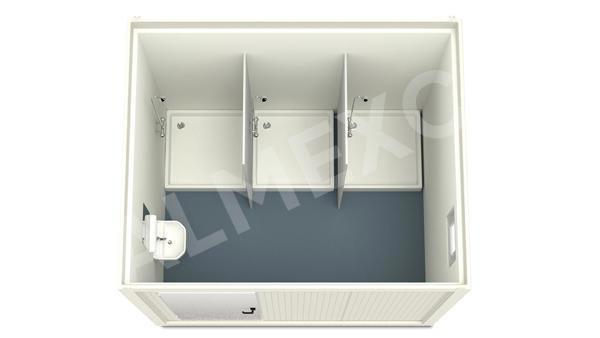 Conteneur Sanitaire 3m HI-FLEX 3 Douches 