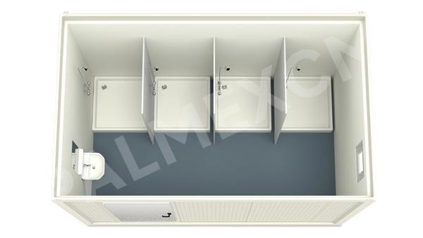 Conteneur Sanitaire 4m HI-FLEX 4 Douches
